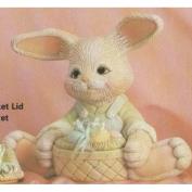 D637-Bunny with Basket & Lid 21cmH