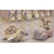 D863- 3 Boy Bunny Climbers with loose hands & feet 5cm