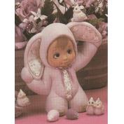 D870-Kneeling Sweet Tot Bunny 17cm