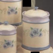 DM1234-Extra Large Scalloped Canister with Lid 23cmH
