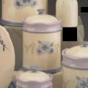 DM1236-Medium Scalloped Canister with Lid 19cmH