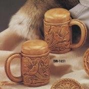 DM1651-Tooled Leather Salt & Pepper with stoppers 13cm