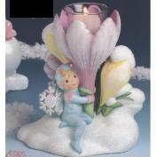 DM1721 -Snowberry Baby Holding Crocus on Crocus Base 17cm