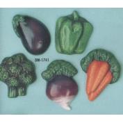 DM1741 -Bringil, Pepper,Carrot, Beetroot, Brocoli Vegetable Magnets 5cm