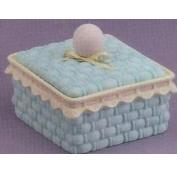 DM1767-Square Basket Box with Round Knob 10cmW