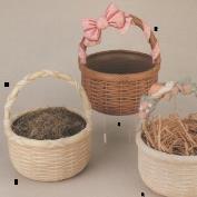 DM1775B-Round Basket with DM1777 Plain Handle 24cmW