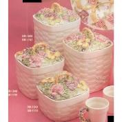 DM1840A-Roses & Pansies X Large Canister 17cmW 25cmH