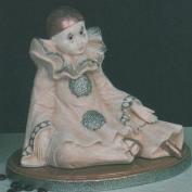 G1025-Sitting Pierrot Clown 28cmH