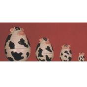 G2355A- 4 Cow Egg Boxes 15,13, 10 & 8cm Tall