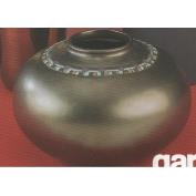 G2445-Handthrown Round Vase 15cmH