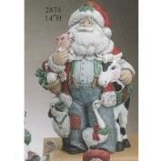 G2874-Large Farmer Santa 35cmH