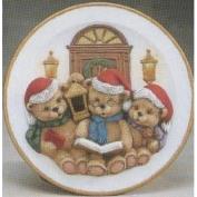 G2972-Caroling Bears Plate 24cmD