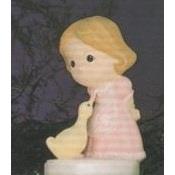 G591-Tender Tot Girl with Duck 18cm