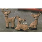 K1098 - 3 Reindeer Magnets 8cm