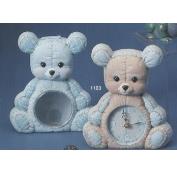 K1103-Bear Bank Clock 24cm