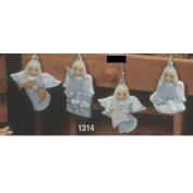 K1314- 4 Christmas Angel Hanging Ornaments 9cm