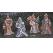 K1782ST - 4 Santa Hanging Ornaments 9cm