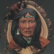 K2225B-Indian Woman Mask 24cm  