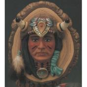 K2257-Indian Man with Buffalo Headdress 33cm