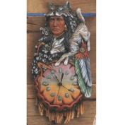 K2672-Wolf Worrior Clock 36cm