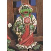 K2861-Mrs Santa Frog 17cm