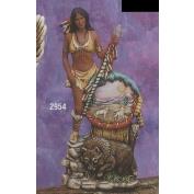 K2954-Wolf Maiden Totem 36cm