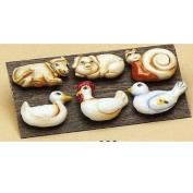 R325 Bird,duck,hen,pig,cow & snail 4.5 x 3cm