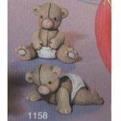 S1158 - 2 Baby Bears in Diapers 8cm