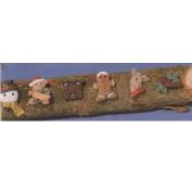 S1488ST-6 Christmas Magnets - Snowman, Bear, Fireplace,Gingerbread, Deer & Merry Christmas Sign 4cm
