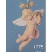 S1775B-Hanging Cherub with Tambourine 12cm