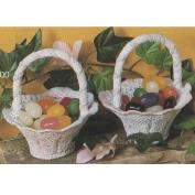 S1800- 2 Small Lace Baskets 10cmW