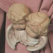 S1961-Double Cherub Curtain Tie 10cm