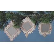 S1965-3 Square Hanging Mirror Ornaments 6cm