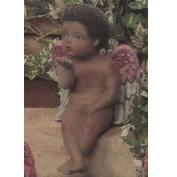 S2083-Black Cherub Blowing Kisses 15cm