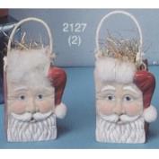 S2127- 2 Mini Santa Bags 8cm