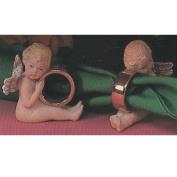 S2168- 2 Cherub Napkin Rings 9cm