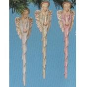 S2269- 3 Angel Icicles with Candle 22cm