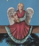 S2298-Shelf Angel with Harp 16cm