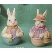 S2383 -Roly Poly Rabbit Mom & Dad Hanging Ornaments 11cm