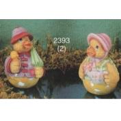 S2393 -Roly Poly Boy & Girl Ducks 10cm