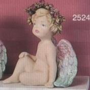 S2524-Medium Cherub Sitting with Knee Up 18cm