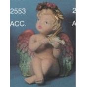 S2553-Cherub with Knees up with Violin Arms 17cm