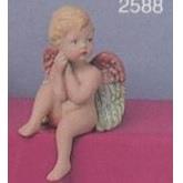 S2588-Shelf Cherub with Hands on Cheek 10cm