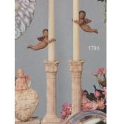 S2665- 2 Black Candle Climbing Cherubs 10cm