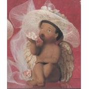 S2666B-Black Cherub with Knees Up Blowing Kisses 16cm