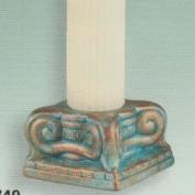 S2750-Square Capital Candleholder S2749 with Candle Insert 13cmW