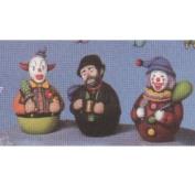 S2777- 3 Clown Hanging Roly Polys 10cm