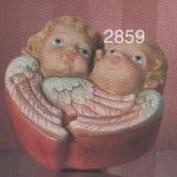 S2859-Small Box with Double Cherub Lid 13cmW