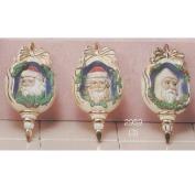 S2959 -3 Victorian Santa Hanging Ornaments 10cm