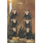 S2976-See No Evil Monkeys with Insense & Candleholder 26cm